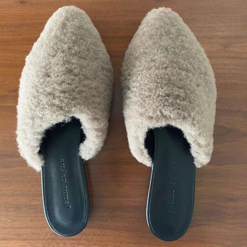 Jenni Kayne Genuine Shearling Mules (new never worn, stickers on back)